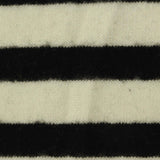 Black Horizontal-Stripe Jersey Knit, Viscose-Poly