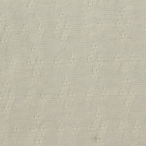 Cream Tone-on-Tone Pointelle Knit, Poly-Cotton, 80 gsm