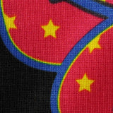 Red Abstract Jersey Knit, Polyester — texture