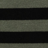 Black Horizontal-Stripe Jersey Knit, Viscose-Poly