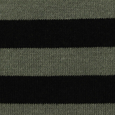 Black Horizontal-Stripe Jersey Knit, Viscose-Poly, 200 gsm