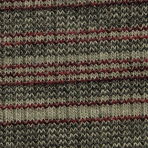 Red Stripes Rib Knit, Viscose-Poly