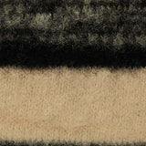 Beige Horizontal-Stripe Chunky Knit, Poly-Viscose — texture