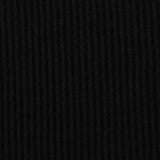 Viscose Polyester Rib Knit Fabric, 170 gsm, 185 cm — Black