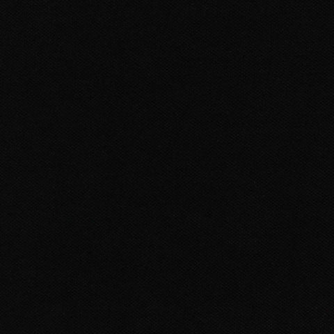 Slub Cotton Polyester Stretch Piqué Knit Fabric, 200 gsm, 185 cm — Black