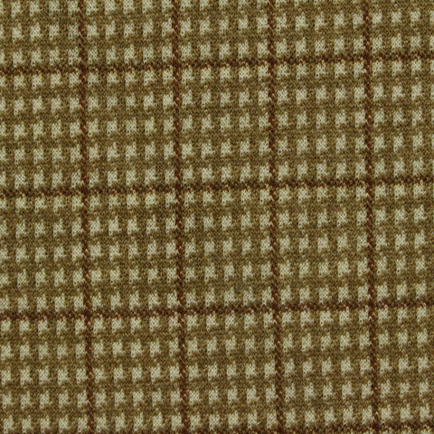 Plaid Polyester Viscose Stretch Ponte Knit Fabric, 300 gsm, 160 cm — Khaki, ref EF-227530