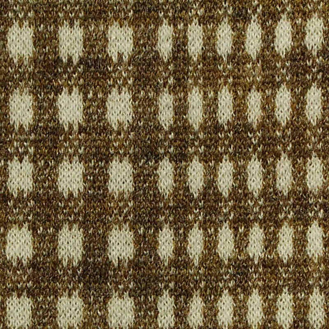Cream Geometric Ponte Knit, Poly-Viscose