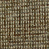 Plaid Polyester Viscose Stretch Ponte Knit Fabric, 300 gsm, 160 cm — Khaki