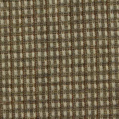 Plaid Polyester Viscose Stretch Ponte Knit Fabric, 300 gsm, 160 cm — Khaki, ref EF-227551