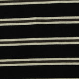 Black Horizontal-Stripe Jersey Knit, Cotton