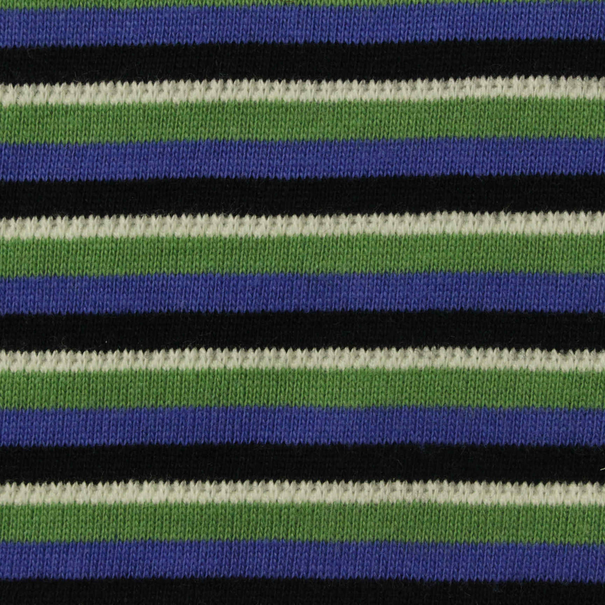 Black Horizontal-Stripe Knit, Cotton, 230 gsm
