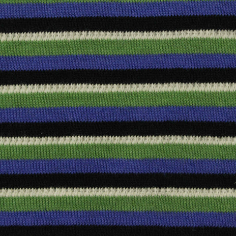 Black Horizontal-Stripe Knit, Cotton, 230 gsm