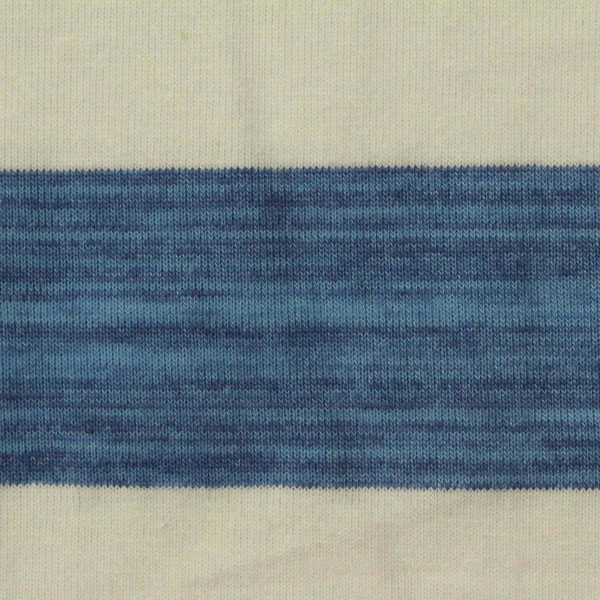 Marled Blue Horizontal-Stripe Knit, Cotton