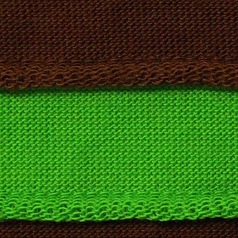 Green Horizontal-Stripe Knit, Cotton, 160 gsm