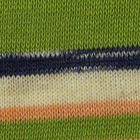 Green Horizontal-Stripe Knit, Poly-Cotton