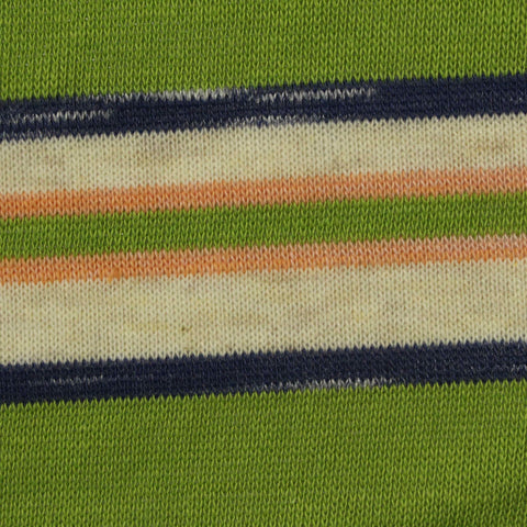 Green Horizontal-Stripe Knit, Poly-Cotton