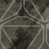 Dark Grey Geometric-Honeycomb Interlock Knit, Polyester — texture