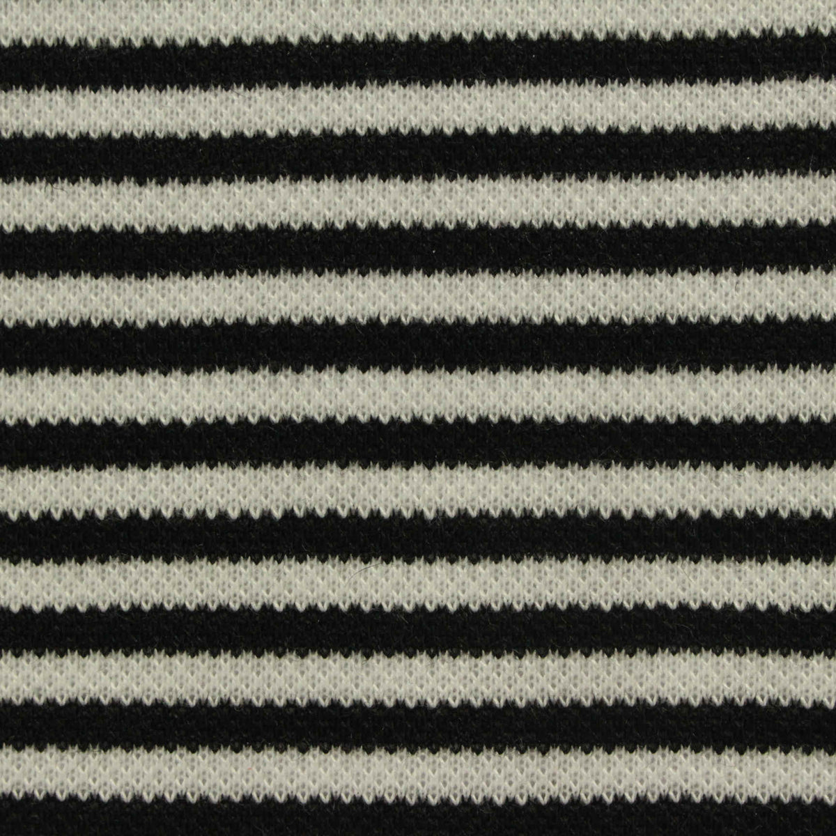 Black Horizontal-Stripe Linen-Look, Polyester
