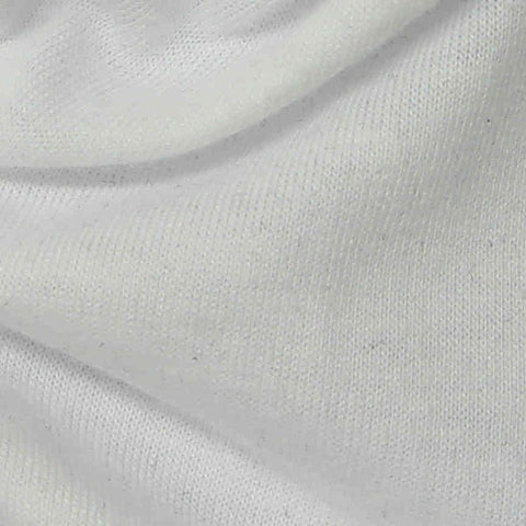 Cotton Polyester Jersey Knit Fabric, 140 gsm, 185 cm — White, ref EF-227730
