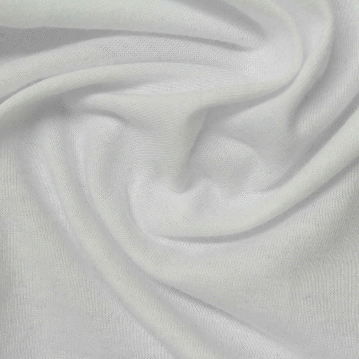 Cotton Polyester Jersey Knit Fabric, 140 gsm, 185 cm — White, ref EF-227730