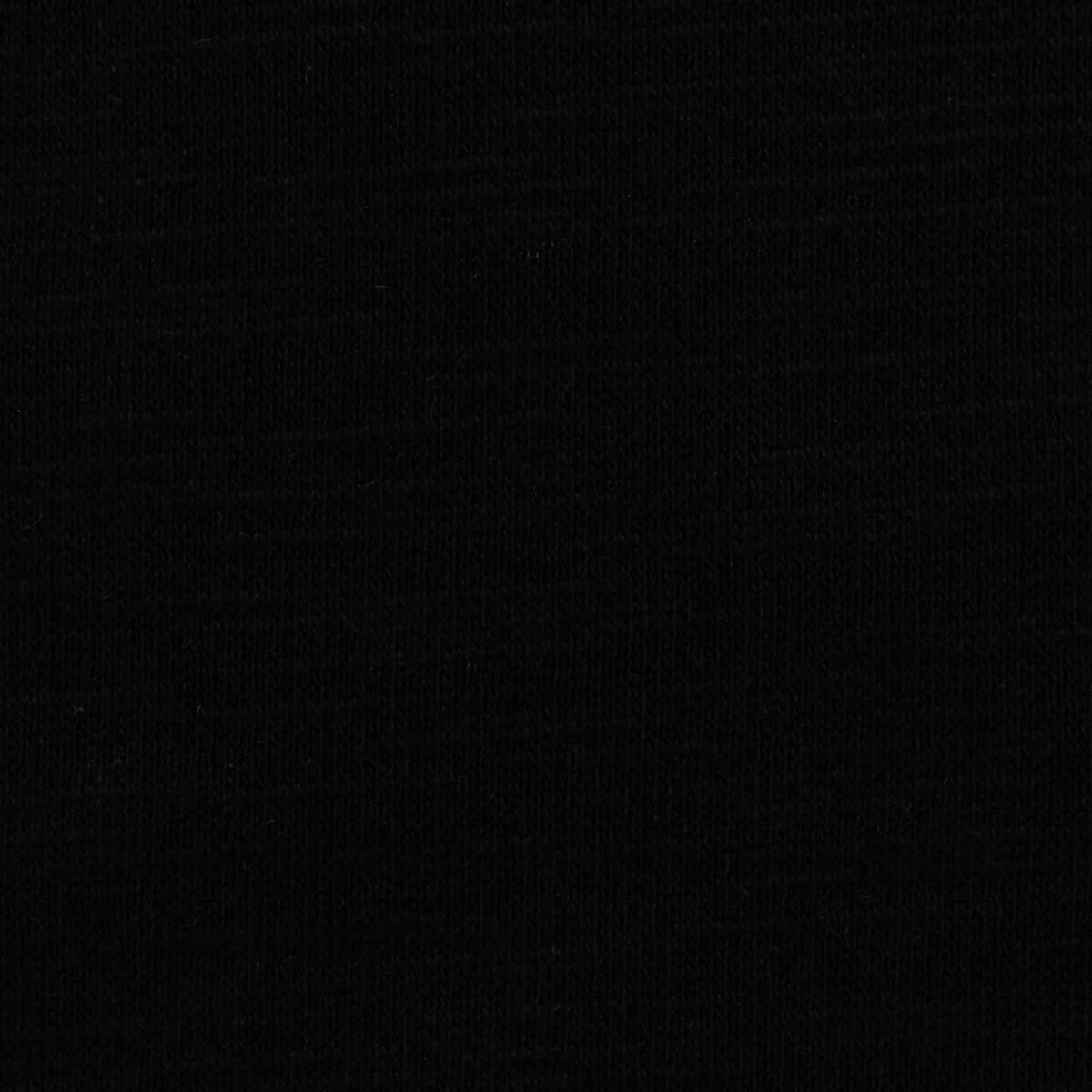 Slub Cotton Polyester French Terry Fabric, 370 gsm, 175 cm — Black