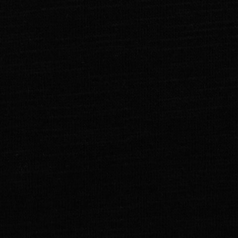 Slub Cotton Polyester French Terry Fabric, 370 gsm, 175 cm — Black