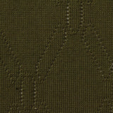 Olive Eyelet Pointelle Knit, Viscose-Nylon