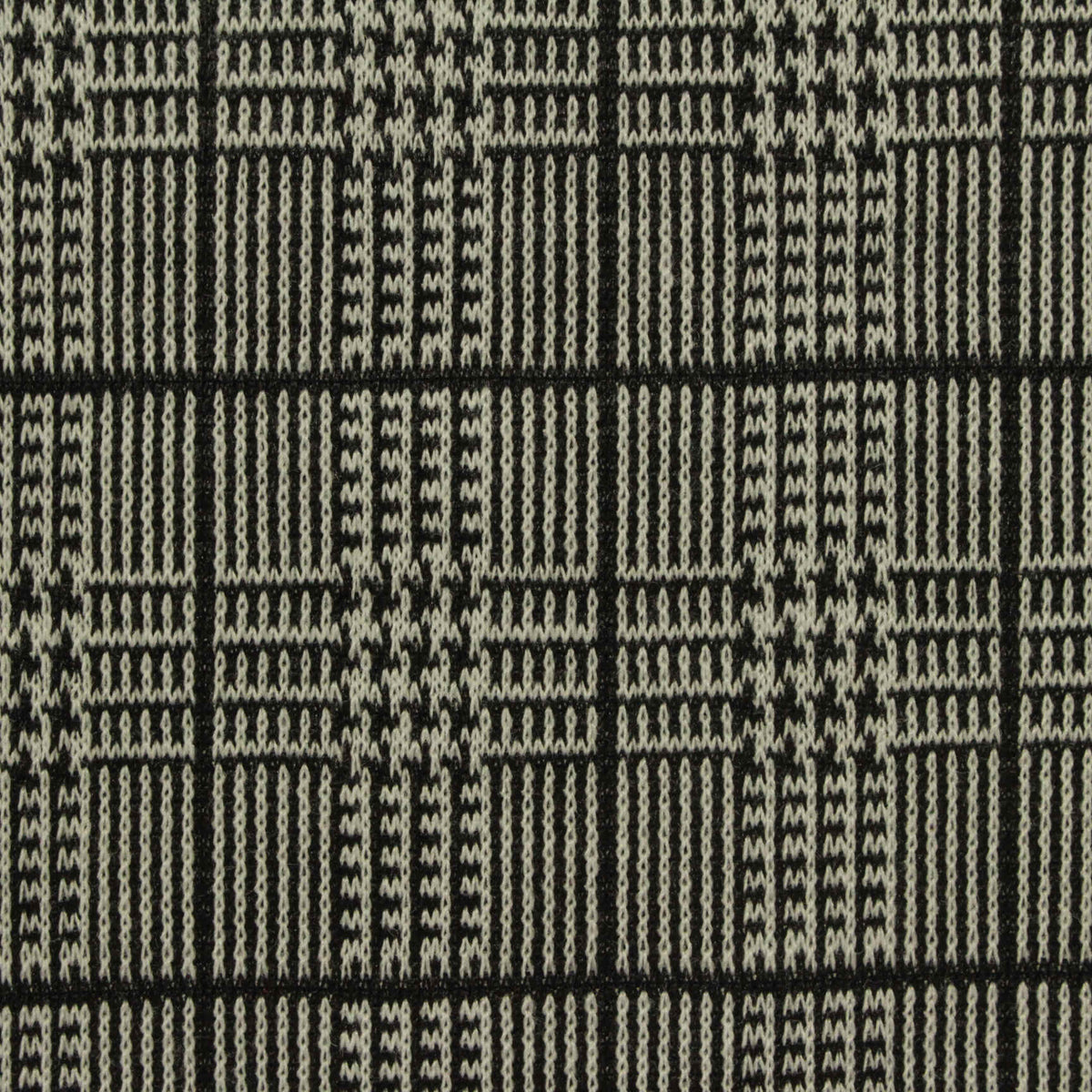Black Plaid Jacquard, Polyester, 275 gsm
