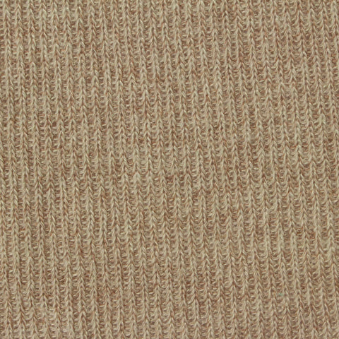 Heathered Beige Marl Rib Knit, Viscose-Poly