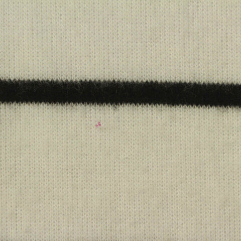 Black Horizontal-Stripe Chunky Knit, Poly-Viscose, 190 gsm