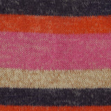 Dark Grey Horizontal-Stripe Chunky Knit, Viscose-Poly