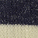 Cream Horizontal-Stripe Chunky Knit, Viscose-Poly — texture
