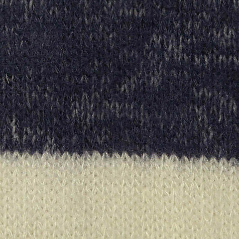 Cream Horizontal-Stripe Chunky Knit, Viscose-Poly, 230 gsm, 160 cm