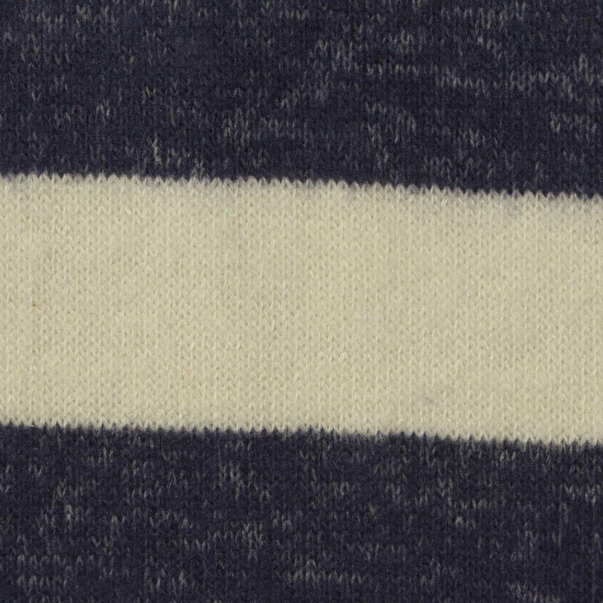 Cream Horizontal-Stripe Chunky Knit, Viscose-Poly, 230 gsm, 160 cm