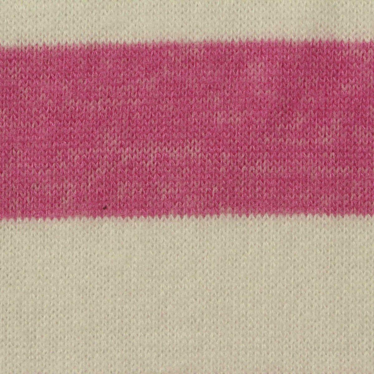 Pink Horizontal-Stripe Chunky Knit, Viscose-Poly, 210 gsm