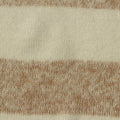 Cream Horizontal-Stripe Chunky Knit, Viscose-Poly, 188 gsm