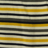Off-White Horizontal-Stripe Jersey Knit, Poly-Viscose