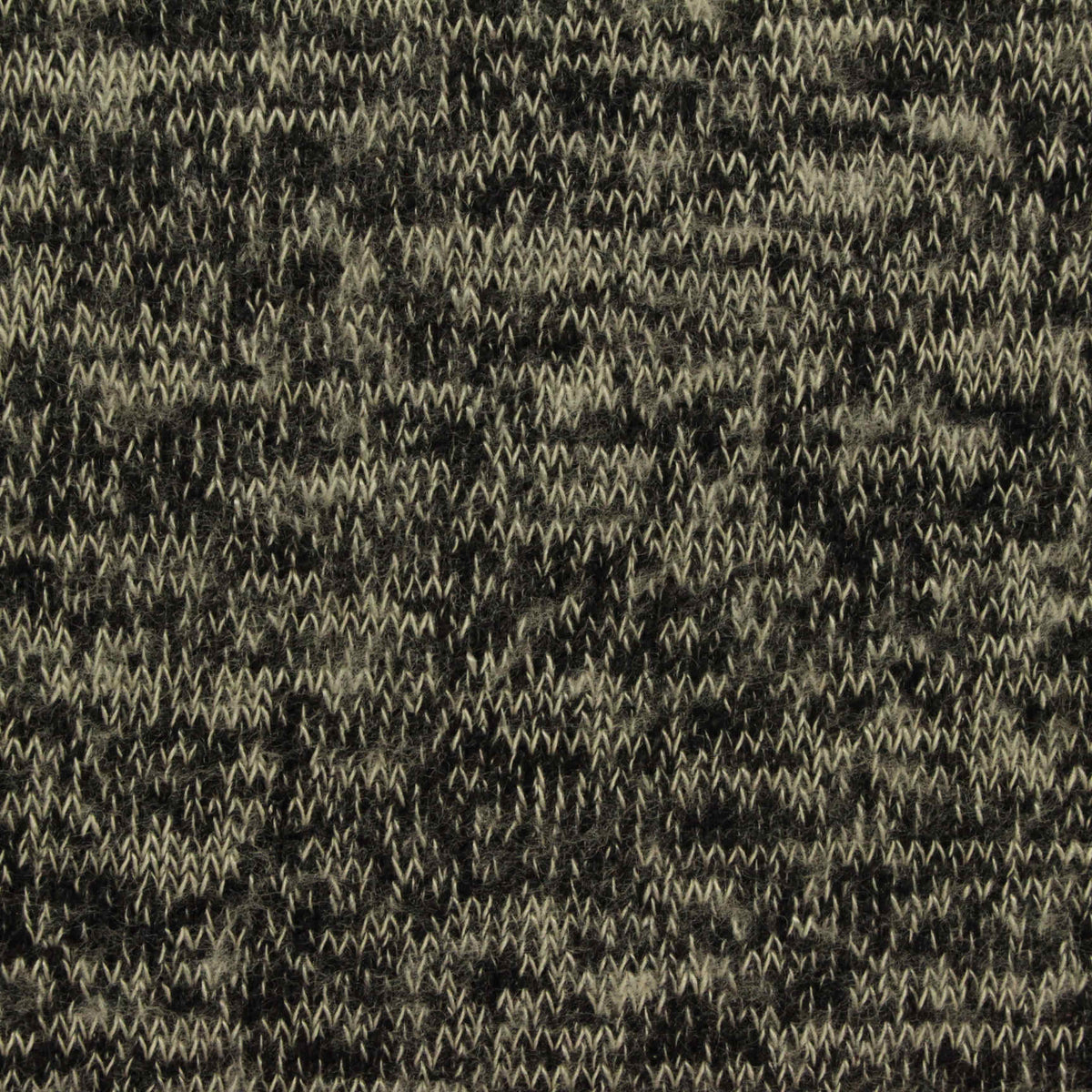Black Marl Chunky Knit, Poly-Viscose, 189 gsm