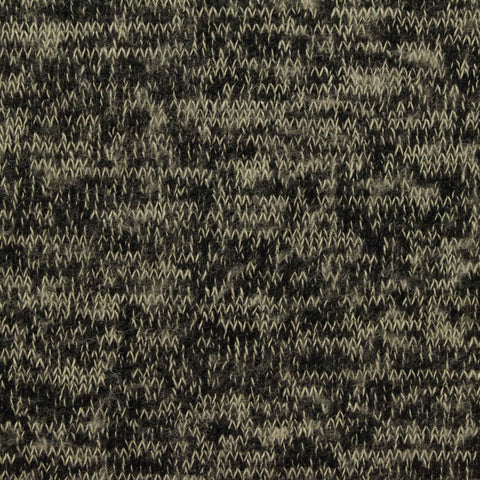 Black Marl Chunky Knit, Poly-Viscose, 189 gsm