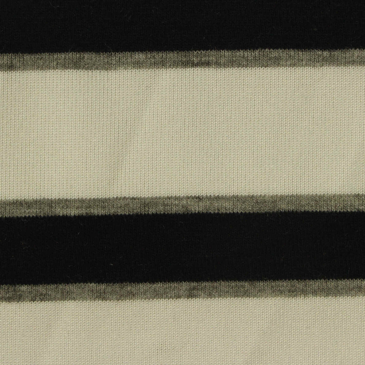 Black Horizontal-Stripe Knit, Poly-Viscose, 181 gsm