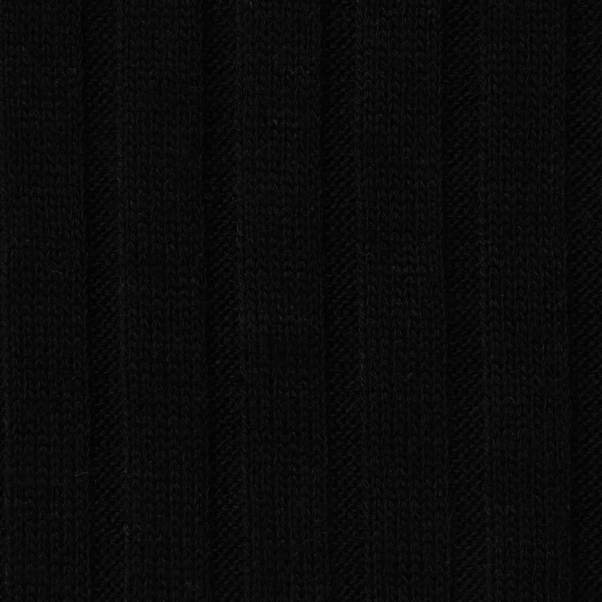 Cotton Polyester Stretch Rib Knit Fabric, 213 gsm, 170 cm — Black