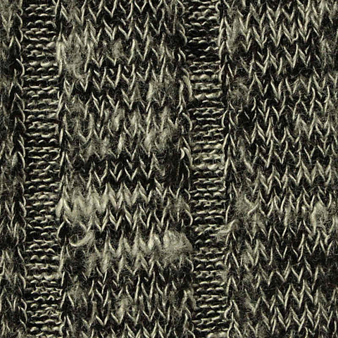Black Marl Rib Knit, Viscose-Poly, 220 gsm