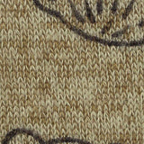 Dark Brown Cartoon-Bear Chunky Knit, Viscose-Poly — texture