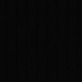 Polyester Viscose Stretch Rib Knit Fabric, 215 gsm, 150 cm — Black