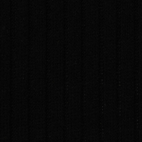 Polyester Viscose Stretch Rib Knit Fabric, 215 gsm, 150 cm — Black