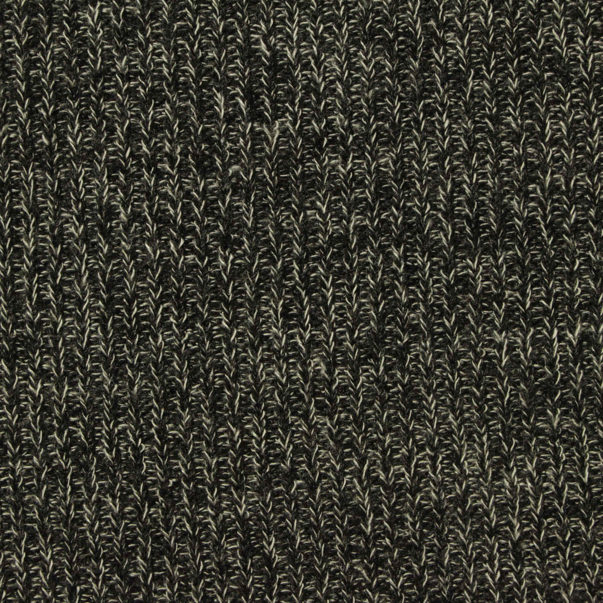 Dark Grey Marl Rib Knit, Viscose-Poly, 210 gsm