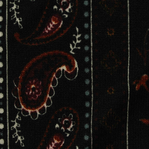 White Bold-Paisley Knit, Polyester
