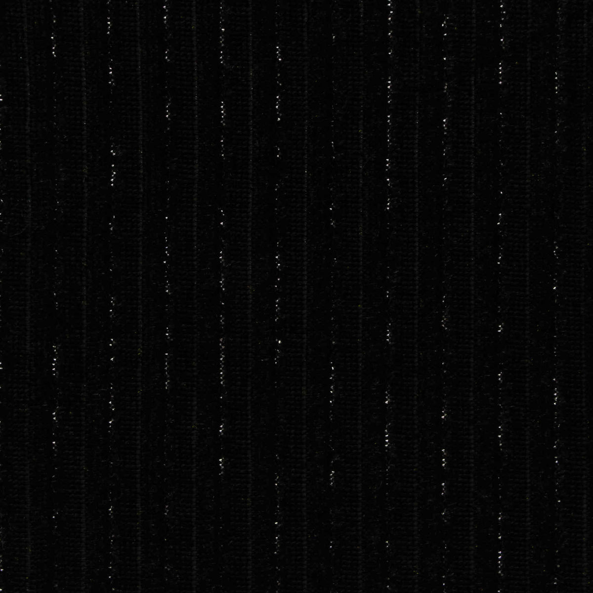 Black Vertical-Stripe Velvet, Polyester