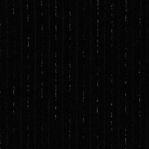 Black Vertical-Stripe Velvet, Polyester