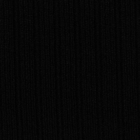 Polyester Viscose Chunky Knit Fabric, 427 gsm, 155 cm — Black